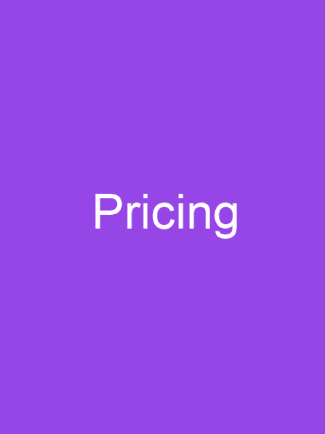 Pricing
