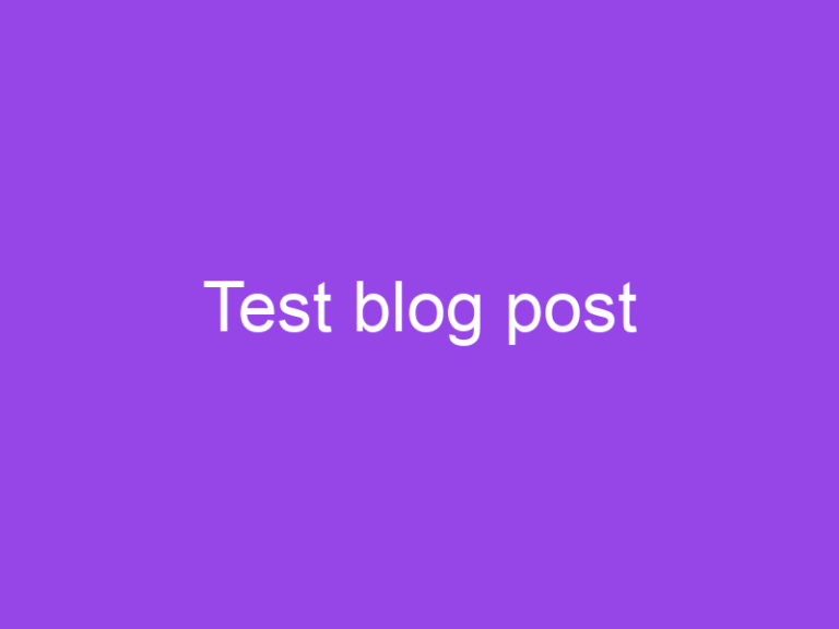 Test blog post